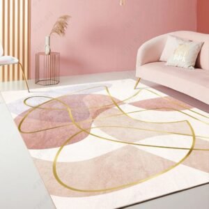 Nordic Light Luxury Living Room Carpet Geometric Abstract Rug Non-slip and Dirt-resistant Entrance Mat Modern Home Bedroom Rugs 1