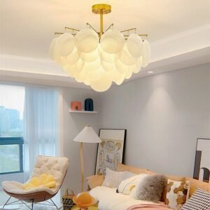 New French Light Luxury Romantic Wind Chimes Glass Chandelier Bedroom Living Room Crystal Lighting Interior Decorative Lighting 1
