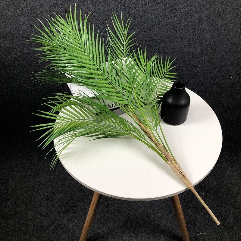 80-98cm 15 Heads Fake Palm Plants Large Tropical Tree Artificial Palm Leafs Plastic Tall Monstera Branch For Home Garden Decor 1