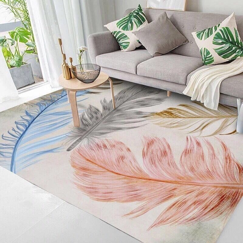 Creative Pattern Living Room Rug Non-slip Washable Door Mat Sofa Coffee Table Area Carpets Home Decoration Bedroom Bedside Mat 2