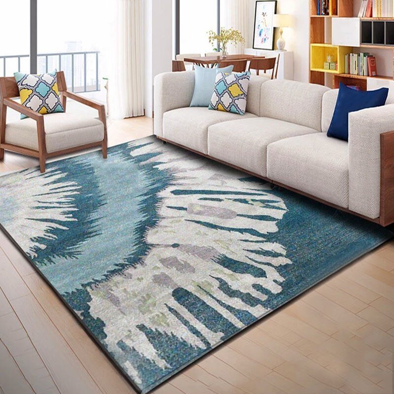 Ink Abstract Geometric Living Room Carpet Sofa Coffee Table Mats Kids Bedroom Bedside Rug Home Decoration Non-slip Bath Mat 2