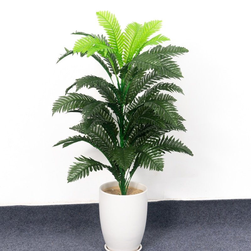 90cm Large Artificial Palm Tree Fake Plants Silk Monstera Leaves Tropical Fan Leafs Tall Coconut Tree Branch For Home Room Decor 3