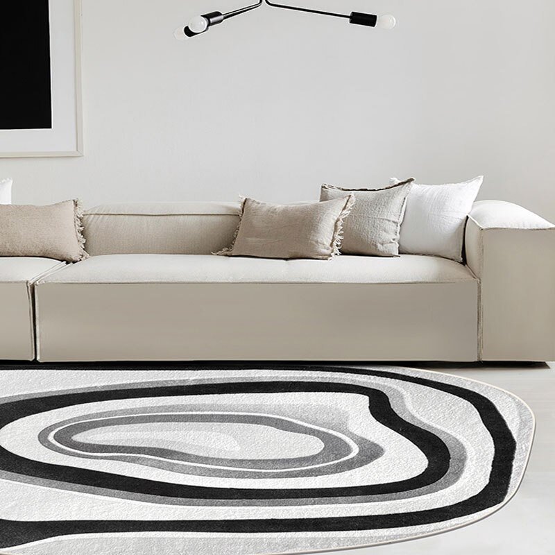 Irregular Shape Living Room Plush Carpet Simple Bedroom Soft Mat Light Luxury Cloakroom Decorative Rug Home Porch Non-slip Rugs 2