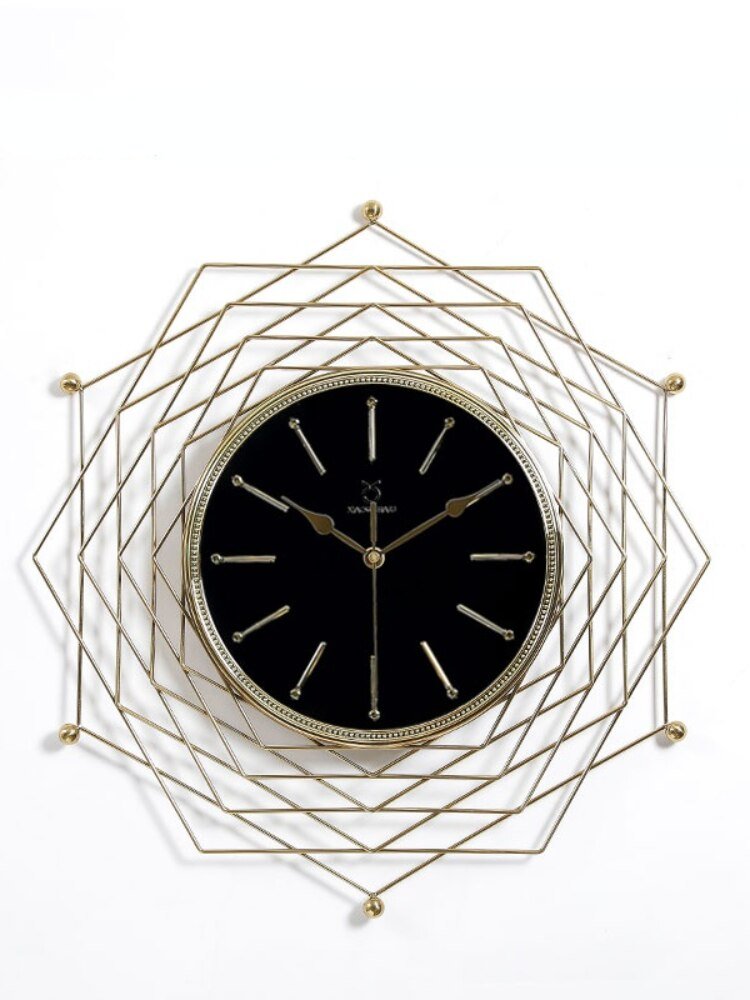 Luxury Nordic Wall Clock Living Room Large Silent Metal Alien Wall Clock Modern Design Reloj Pared Grande Home Decor LL50WC 6