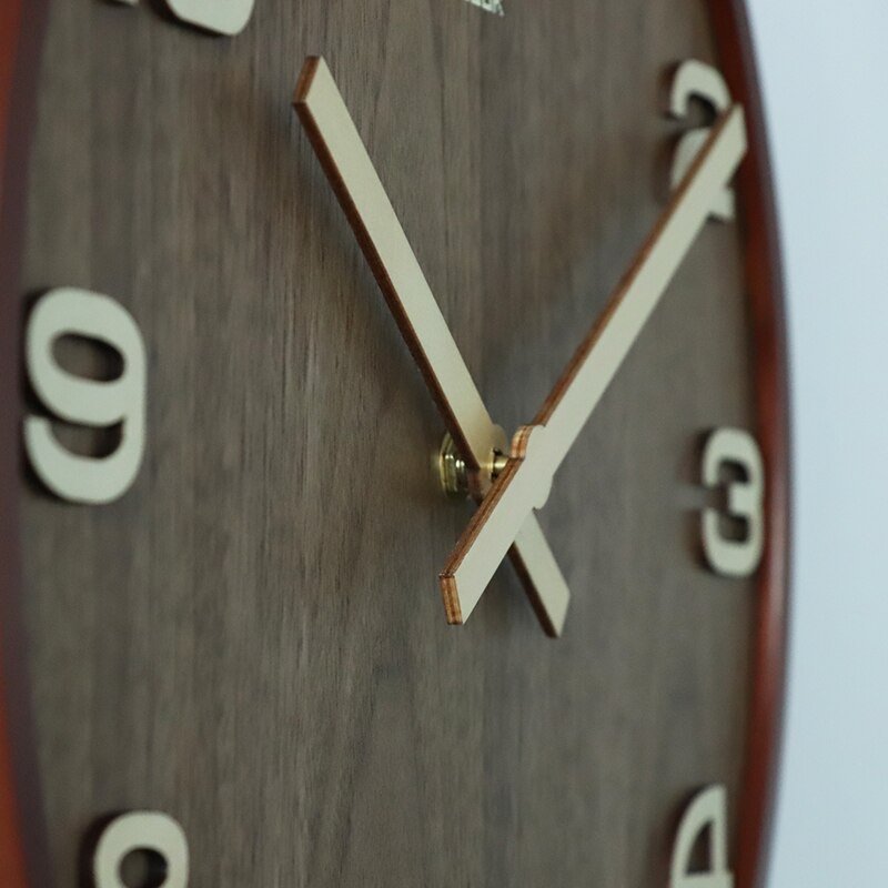 Nordic WoodWall Watch Mechanical Large Art Unique Silent Home Saatration Items Watch Original Horloge Murale Kitchen Clocks 2