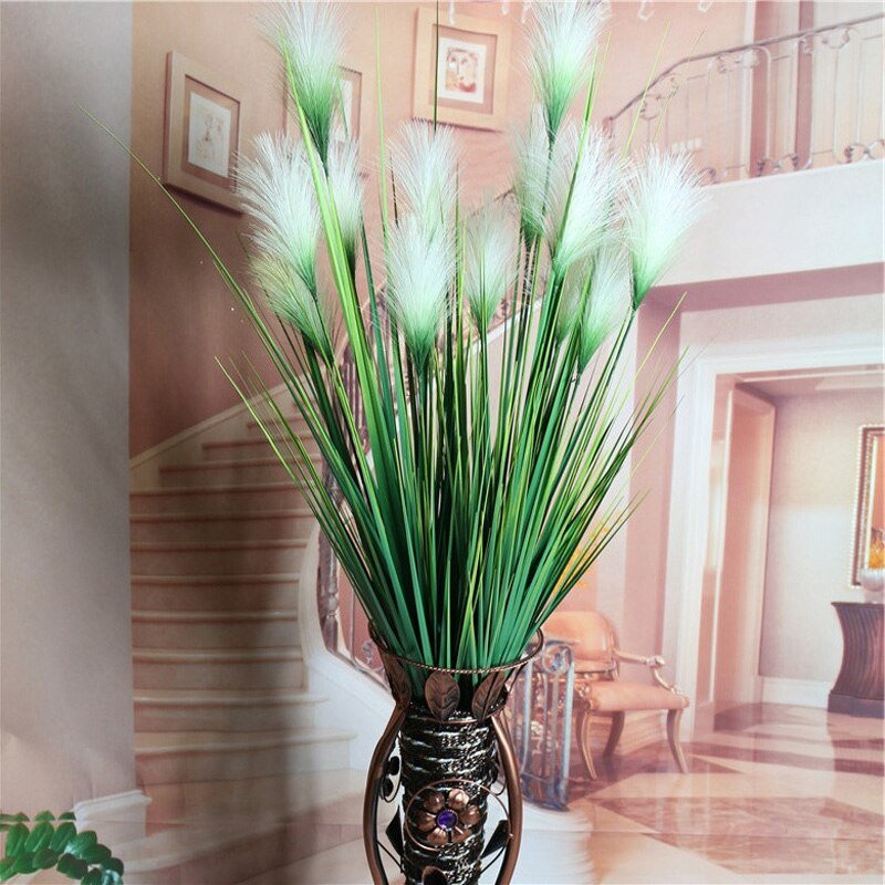 93cm 7 Heads Artificial Reed Large Fake Plants Silk Onion Grass Bouquet Wedding Plants Plastic Tree For Home Party Autumn Decor 2