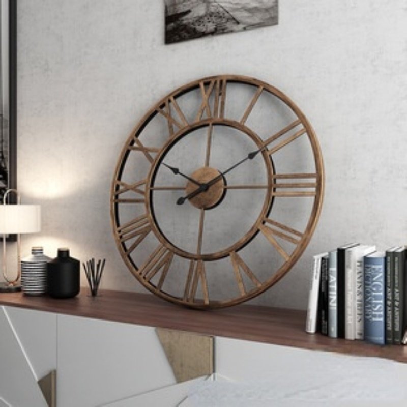 Creativity Nordic Mechanic Wall Clock Silent Large Metal Wall Clock Modern Design Orologio Da Parete Industrial Decor LL50WC 2