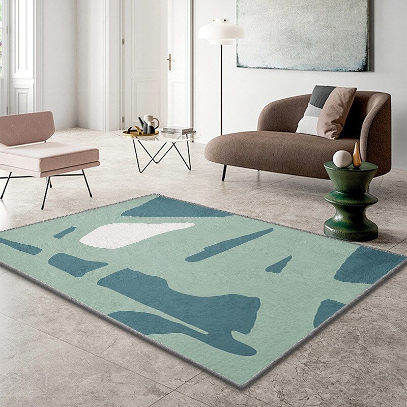 Nordic Geometric Living Room Decoration Carpet Line Art Bedroom Bedside Soft Carpets Light Luxury Study Cloakroom Non-slip Rug 4