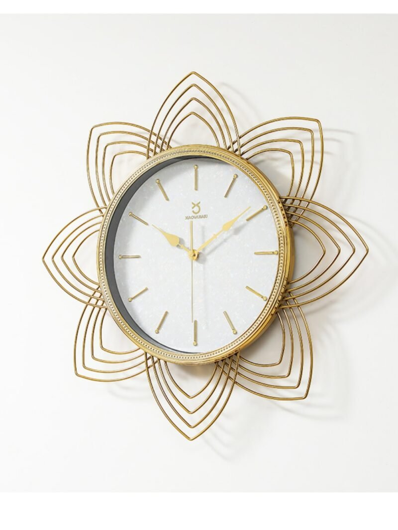 Nordic Luxury Wall Clock Living Room Large Metal Gold Wall Clock Modern Design Silent Reloj De Pared Wall Decor LL50WC 5