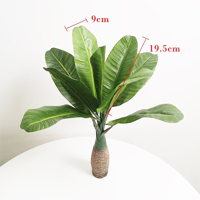 40cm 8 Head Tropical Palm Tree Artificial Plants Fake Potted Tree Branch Silk Leaf Small Desktop landscape For Home Office Decor 2