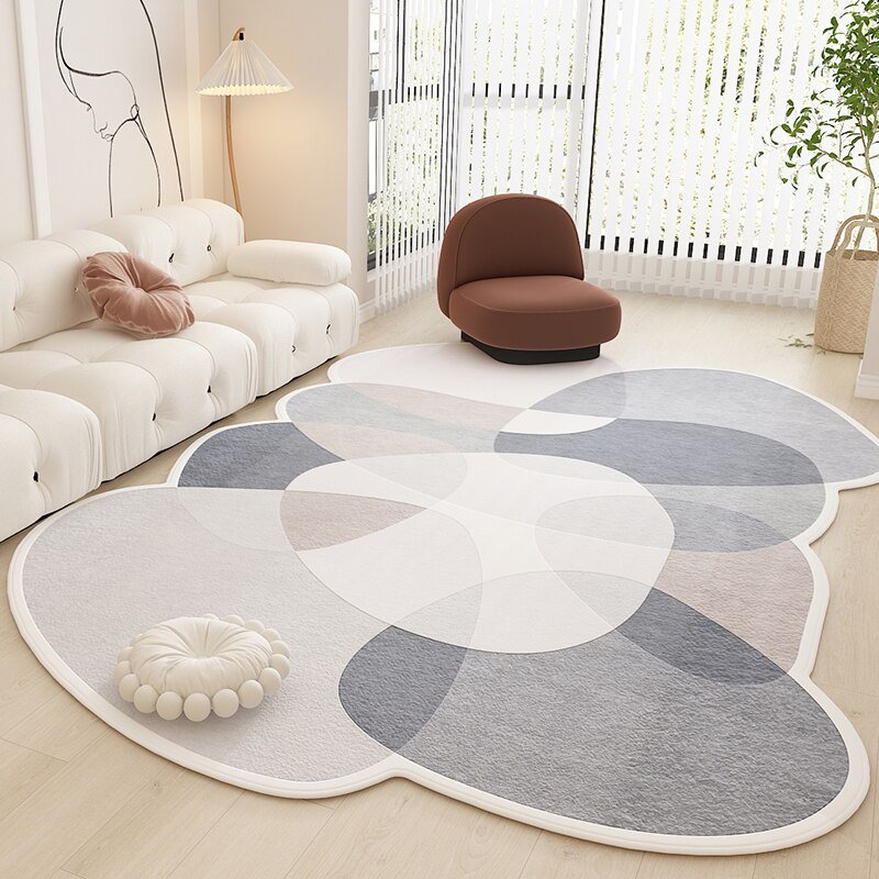 Modern Simple Office Room Study Non-slip Carpet Ins Irregular Living Room Decorative Rug Home Bedroom Bedisde Fluffy Soft Rugs 1