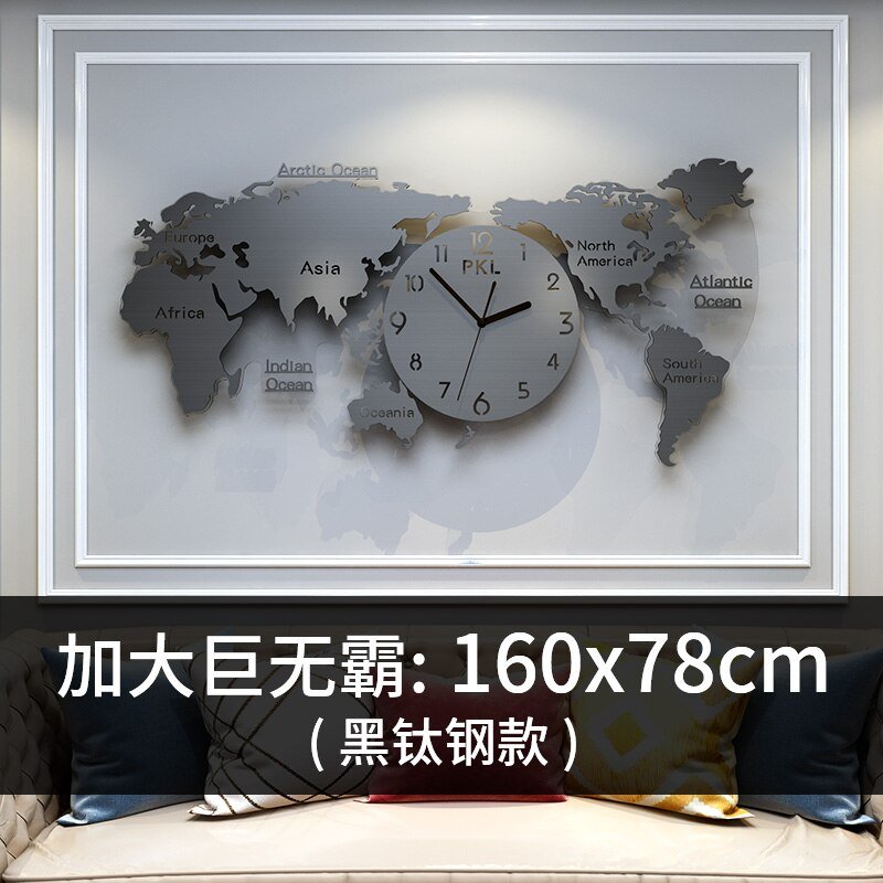 Nordic Luxury Wall Clock Modern Design Living Room Gold Silent Nordic Creative World Map Modern Wall Decoration Items XF20YH 5