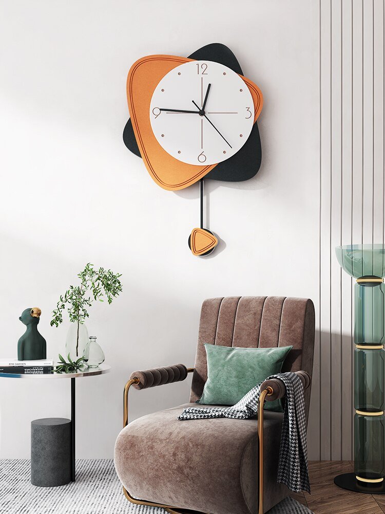 Luxury Minimalist Wall Clock Living Room Large Silent Pendulum Wall Clock Modern Design Reloj Pared Grande Home Decor LL50WC 4