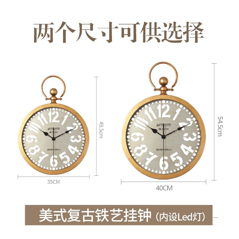 Nordic Cute Wall Clock Retro Living Room Bedroom Aesthetic Watch American Country Clocks Shabby Chic Halloween Decoration XF10YH 4