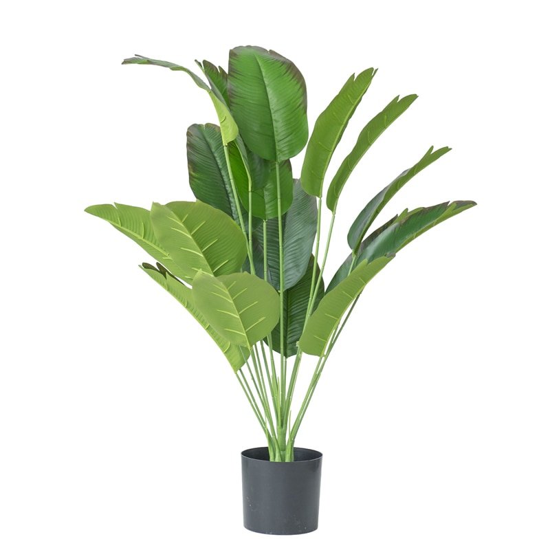 80cm 18 Forks Tropical Plants Large Artificial Banana Tree Fake Monstera Plastic Palm Tree Leaves For Home Garden Wedding Decor 5