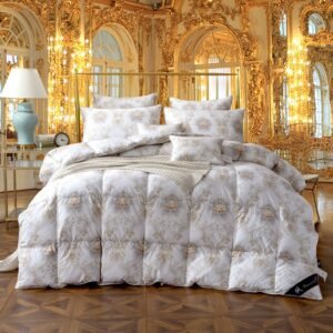 Twin Queen King size 100%Cotton goose duck down Comforter bed set Quilt Duvet cover filler Thick Warm Soft Throw Blanket 1