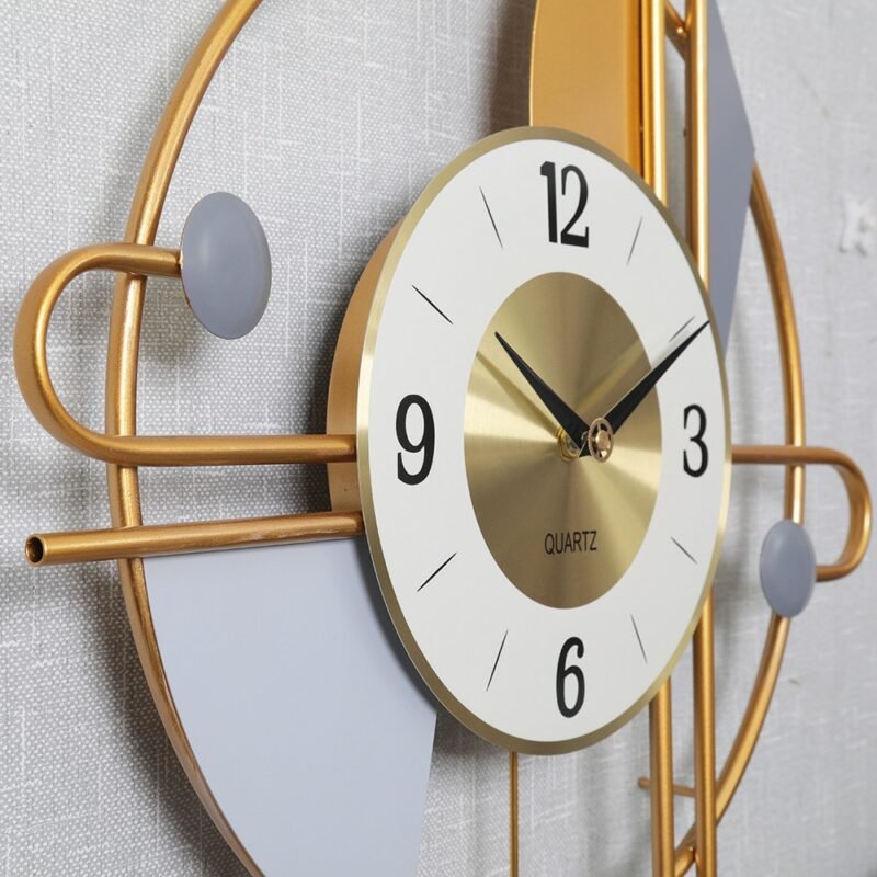 Luxury Nordic Gold Wall Clock Living Room Large Silent Metal Wall Clock Modern Design Reloj Pared Grande Home Decor LL50WC 3