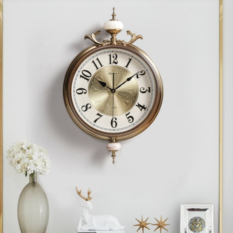 Luxury Giant Big Wall Clock Nordic Digital Silent European Mechanism Nordic Antique Living Room Reloj De Pared Home Decor 3