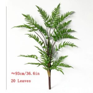 80-125cm Tropical Palm Tree Large Artificial Plants Fake Palm Leaves Plastic Fern Leaf Green Monstera For Home Wedding DIY Decor 1