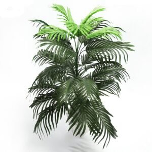 90cm 39 Heads Large Tropical Palm Leaves Artificial Monstera Tree Fake Green Plants Silk Fan Foliage for Home Office Decoration 1