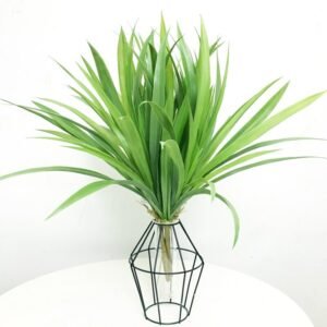 45cm 56 Leaves Artificial Tropical Grass Fake Succulents Reed Green Plants Wall Leafs Plastic Onion Grass for Table Garden Decor 1