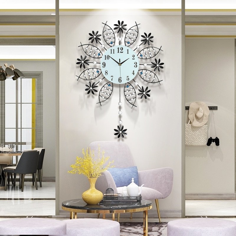 Modern Bedroom Arabic Wall Clock Decor Luxury Design Quiet Wall Clock Metal Creative Reloj De Pared Wall Clock Free Shiping 1