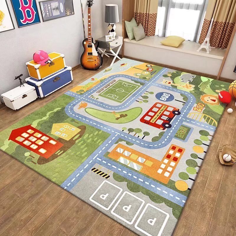 Children's Cartoon Game Carpet Home Decoration Mat Living Room Bedroom Bedside Carpets Cute Baby Crawling Washable Floor Mats 4