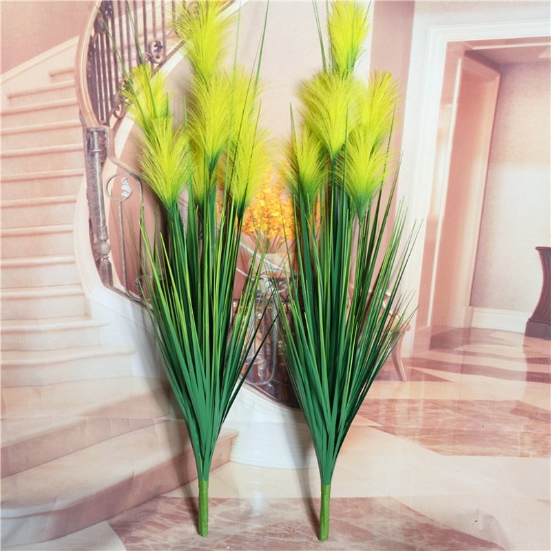 93cm 7 Heads Artificial Reed Large Fake Plants Silk Onion Grass Bouquet Wedding Plants Plastic Tree For Home Party Autumn Decor 5
