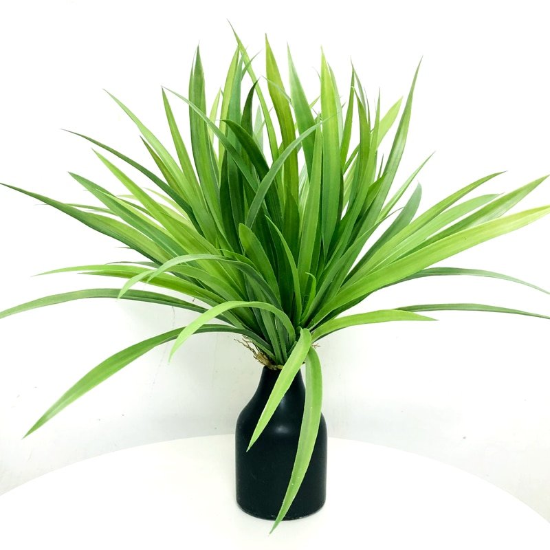 45cm 56 Leaves Artificial Tropical Grass Fake Succulents Reed Green Plants Wall Leafs Plastic Onion Grass for Table Garden Decor 3