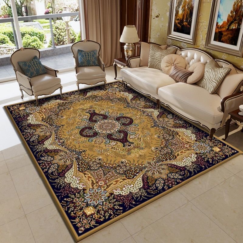 Nordic Minimalist Modern Carpet Moroccan Geometric Printing Carpets Living Room Non-slip Rugs Coffee Table Rectangular Floor Mat 5