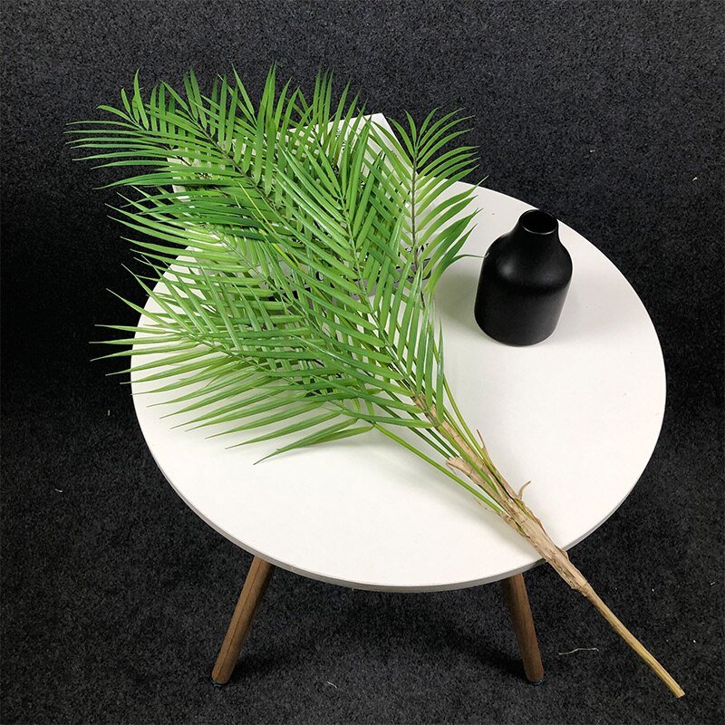 98cm/125cm Large Tropical Palm Tree Artificial Jungle Plants Real Touch Plastic Leaves Big Palm Foliage for Home Room Xmas Decor 5