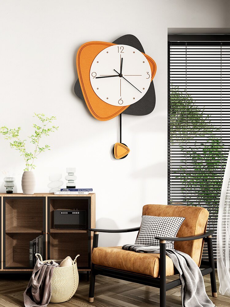 Luxury Minimalist Wall Clock Living Room Large Silent Pendulum Wall Clock Modern Design Reloj Pared Grande Home Decor LL50WC 5