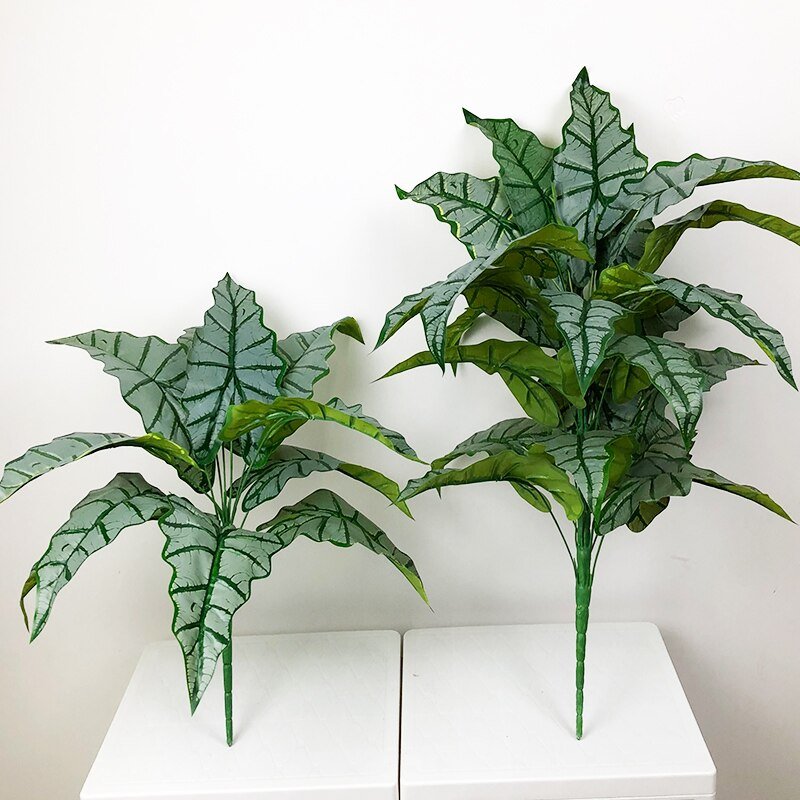 76cm/55cm Large Artificial Monstera Tropical Plants Fake Palm Tree Plastic Maranta Leaves Big Plant for Home Office Decoration 6