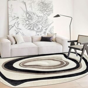 Irregular Shape Living Room Plush Carpet Simple Bedroom Soft Mat Light Luxury Cloakroom Decorative Rug Home Porch Non-slip Rugs 1
