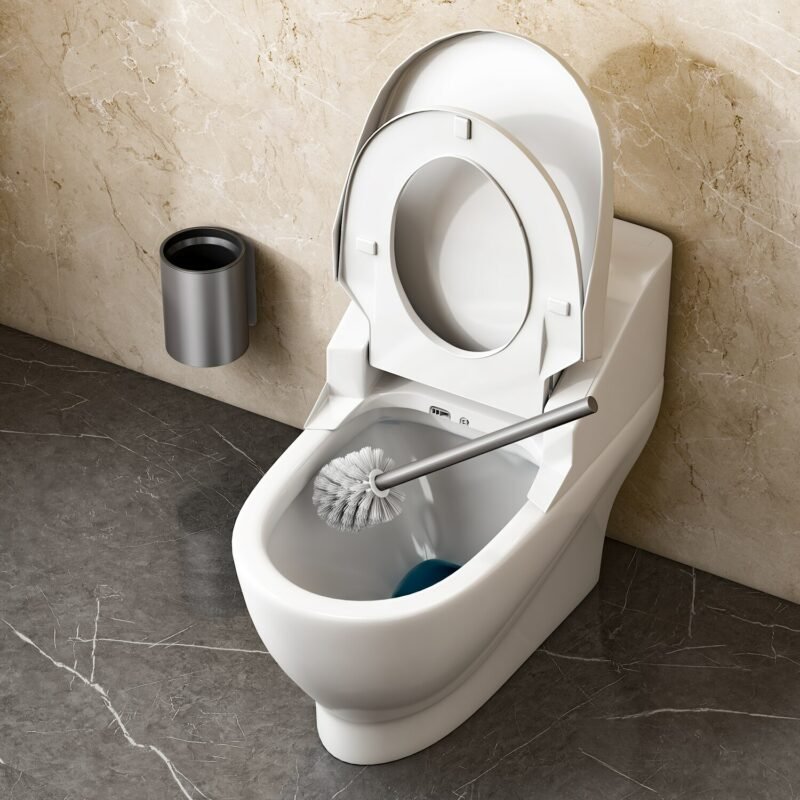 Toilet Brush Aiuminum Alloy Cleaning Brush Black Toilet Brush Bathroom Accessories 3