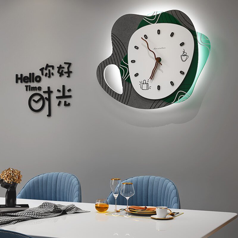 Hanging 3d Acrylic Big Clocks Wall Home Led Minimalist Large Digital Clock Modern Design Living Room Reloj Pared Wall Watch 2