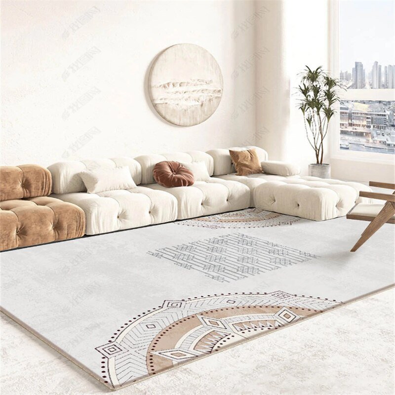 Modern ethnic style living room decoration carpet retro bedroom bedside soft carpets light luxury study cloakroom non-slip rug 3