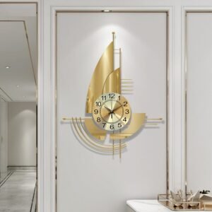 Nordic Gold Battery Wall Clock Bedroom Luxury Quiet Industrial Wall Clock Large Living Room Decoration Salon Home Decor ZP50GZ 1