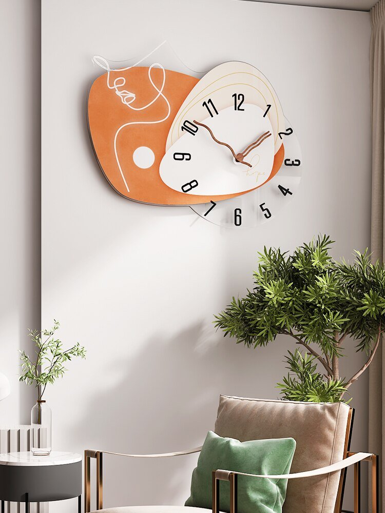 Luxury Wall Clock Wall Clock Living Room Large Silent Acrylic Wall Clock Modern Design Reloj Pared Grande Home Decor LL50WC 5