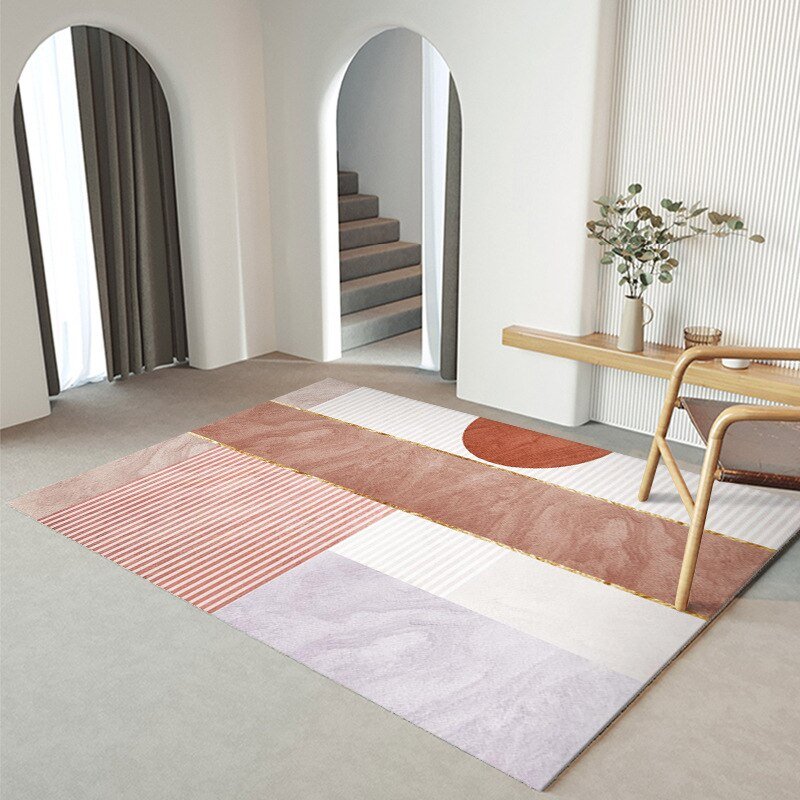 Abstract Art Carpet Geometric Printing Carpets Home Decoration Large Area Rug Bedroom Bedside Blanket Non-slip Entrance Door Mat 2