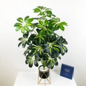75cm 24 Heads Large Artificial Tropical Plants Monstera Leaves Plastic Jungle Foliage Fake Palm Tree for Home Garden Decoration 1