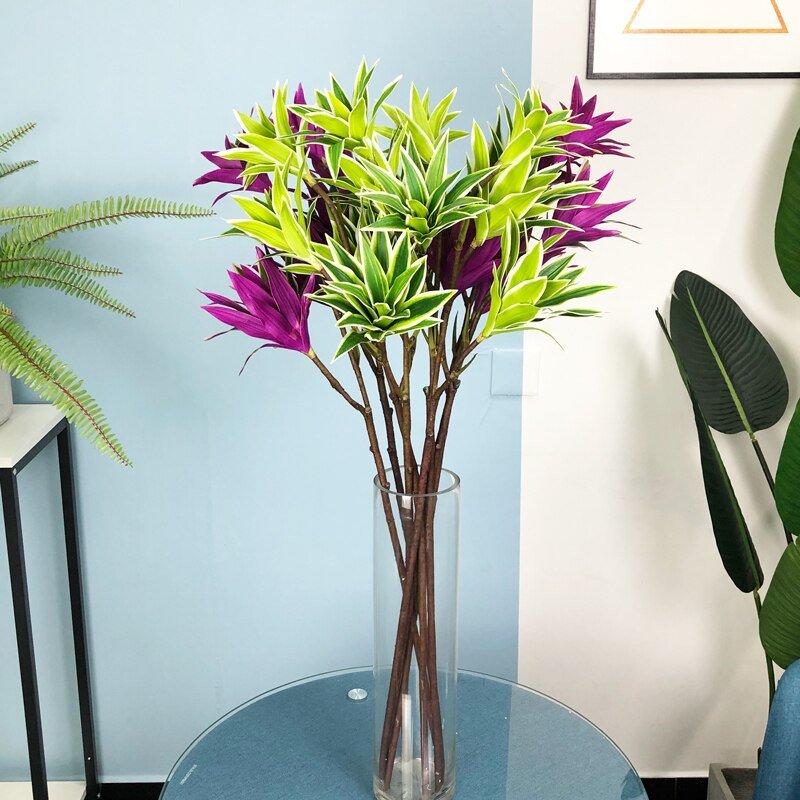 83cm Large Artificial Lily Plants Branch Tropical Tree Leaves Fake Bamboo Leaves Real Touch Magnolia Foliage for Home Wedding 3