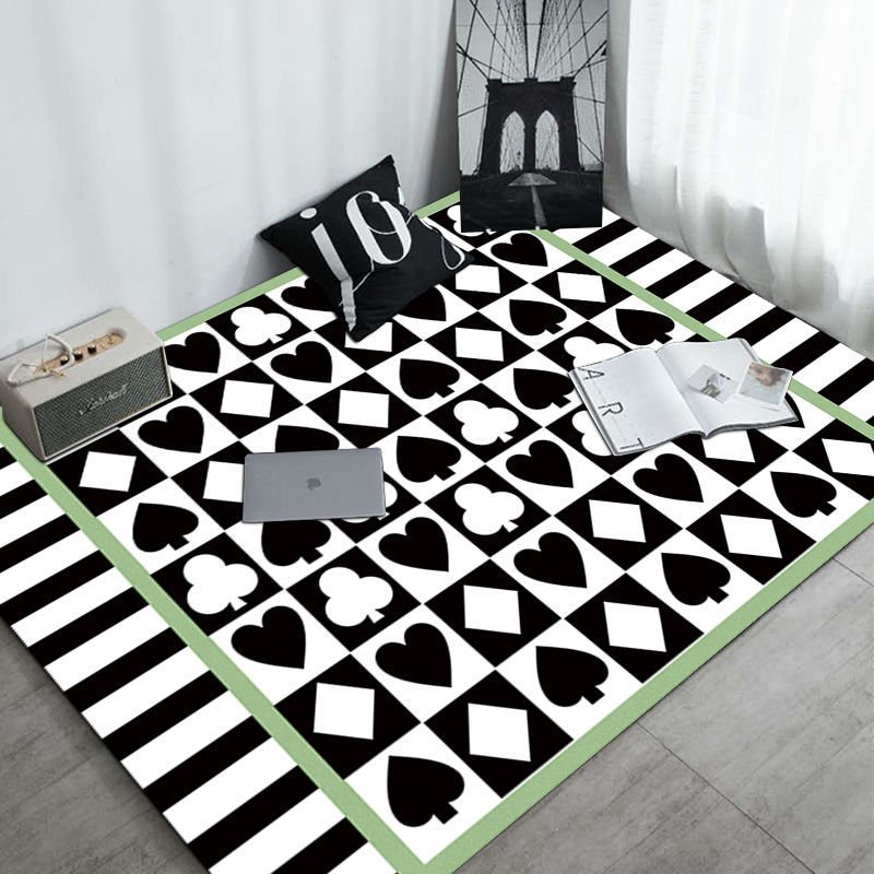 Zebra Printed Carpet Black and White Simplicity Living Room Bedroom Rug Home Decoration Coffee Table Mats Bathroom Non-slip Mat 3