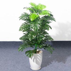 90cm Large Artificial Palm Tree Fake Plants Silk Monstera Leaves Tropical Fan Leafs Tall Coconut Tree Branch For Home Room Decor 1