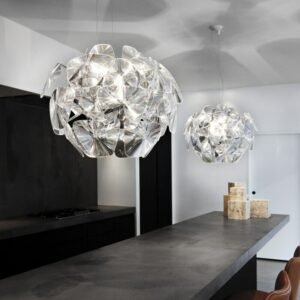 Nordic Laser Shell Acrylic Chandelier Modern Minimalist Living Room Bedroom Dining Table Kitchen Shop Apple Shape LED Chandelier 1