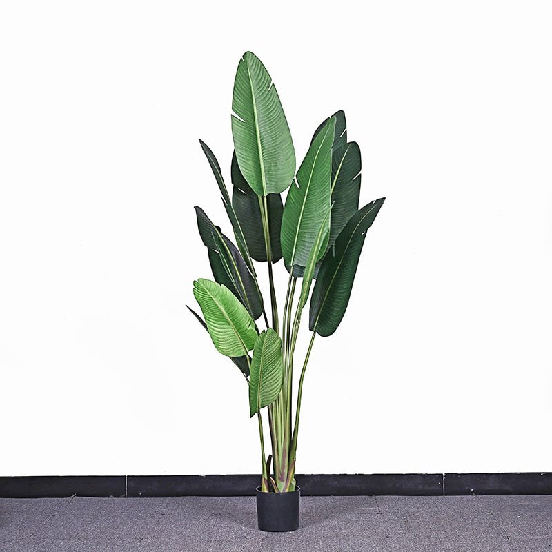 120-200cm Large Artificial Banana Tree Tropical Fake Plants Palm Leafs Monstera Green Plastic Jungle Plant for Home Office Decor 2