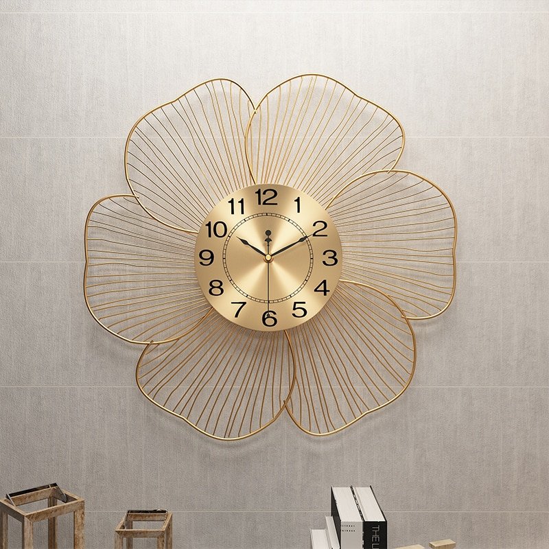 Nordic Large Wall Clock Luxury Modern Design Creative Gold Wall Clock Big Unique Living Room Reloj De Pared Home Decor ZP50WC 1