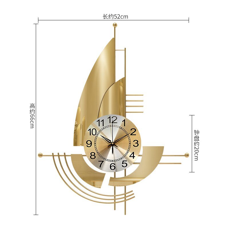 Nordic Gold Battery Wall Clock Bedroom Luxury Quiet Industrial Wall Clock Large Living Room Decoration Salon Home Decor ZP50GZ 5
