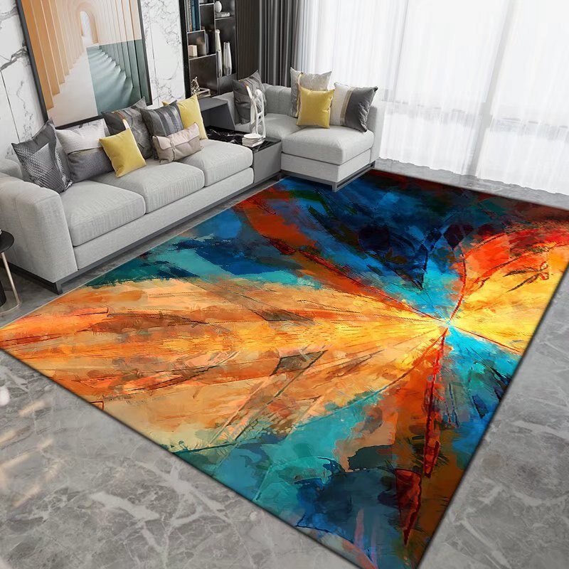 Home Decorate Bedroom Living Room Carpet Colorful Abstract Kitchen Dirt Resistant Rug Lounge Non-slip Rugs Entry Porch Floor Mat 6