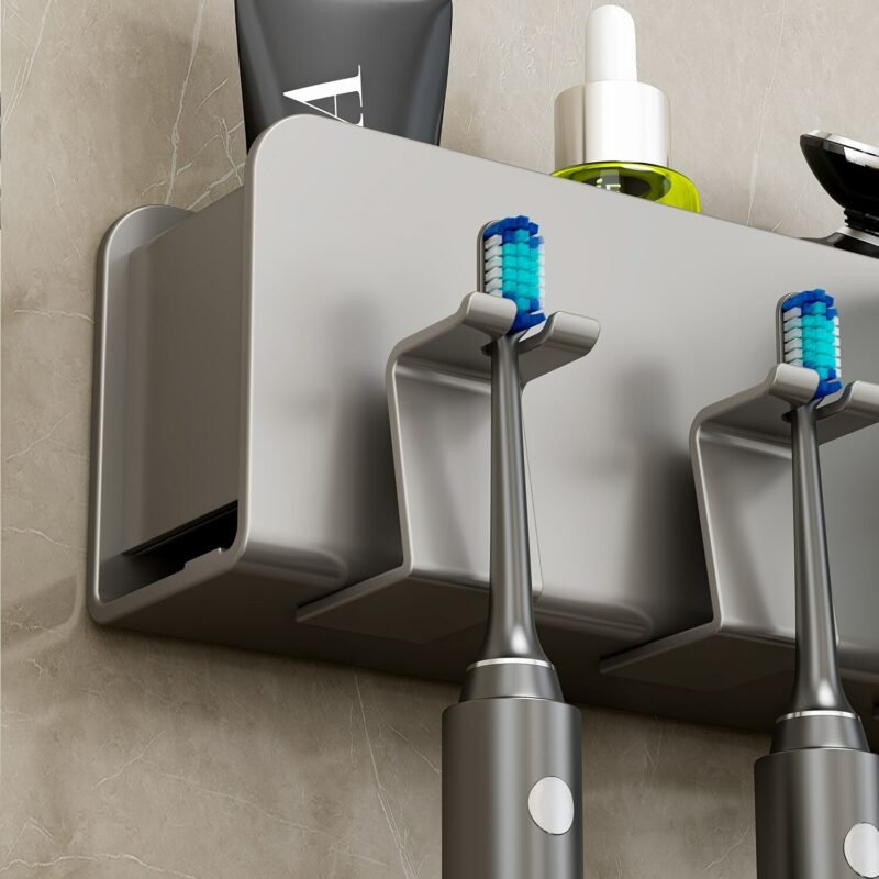 Toothbrush Holder Bathroom Storage Organizer Aluminum Alloy Bathroom Accessories Toothbrush Holder 5